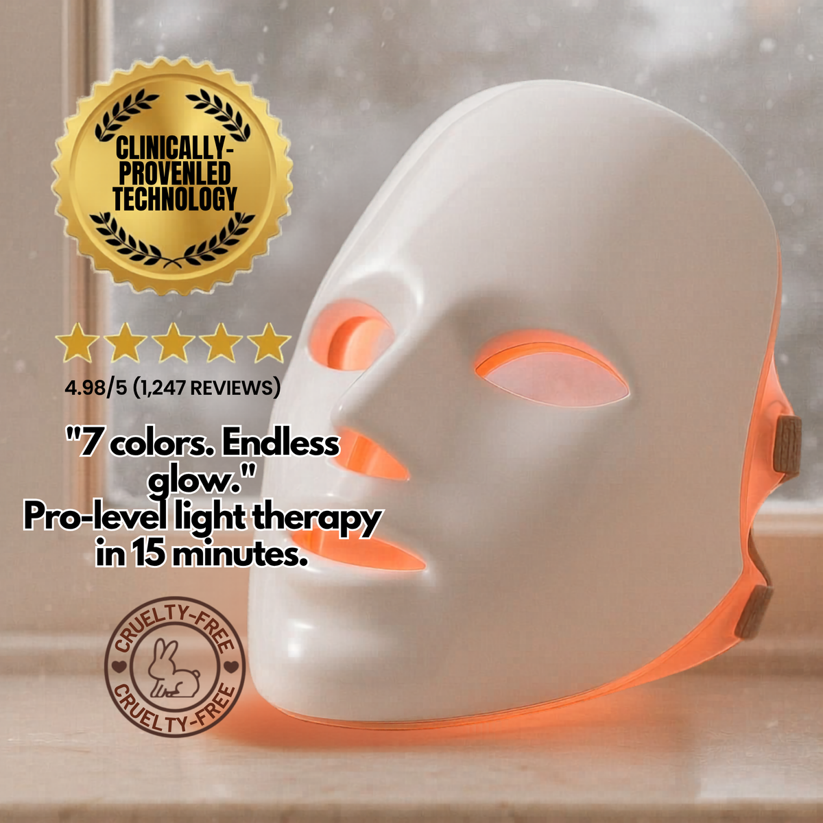 The Lumina Glow Mask — 7-Color LED Light Therapy