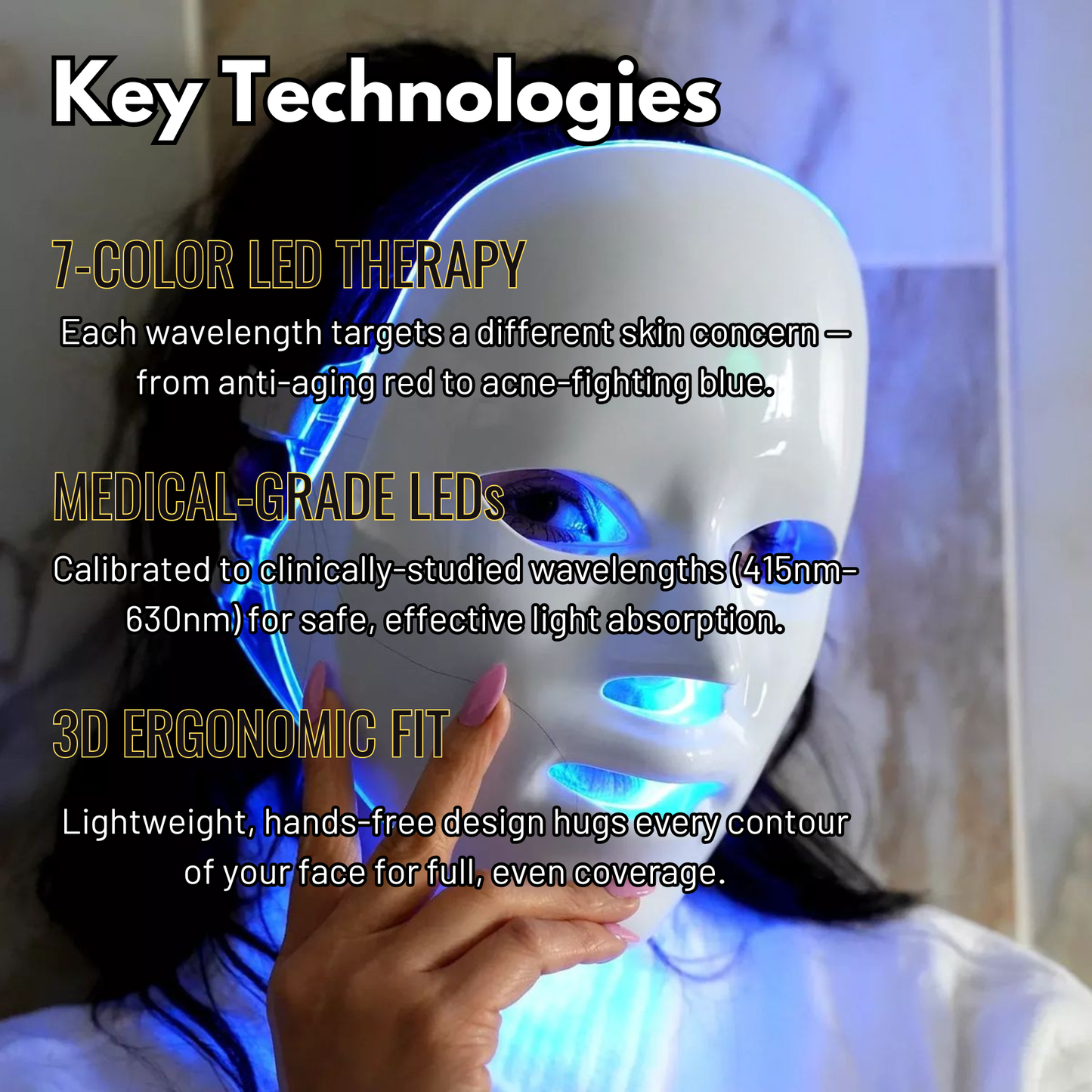 The Lumina Glow Mask — 7-Color LED Light Therapy